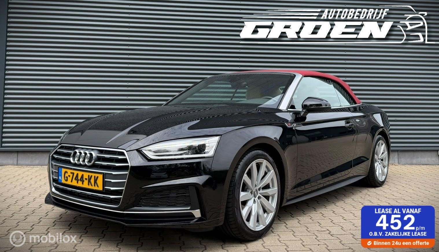 Audi A5 Cabriolet 40 TFSI Design AUT|LED|NAVI|NAP, Auto's, Audi, Gebruikt, Euro 6, 4 stoelen, Zwart