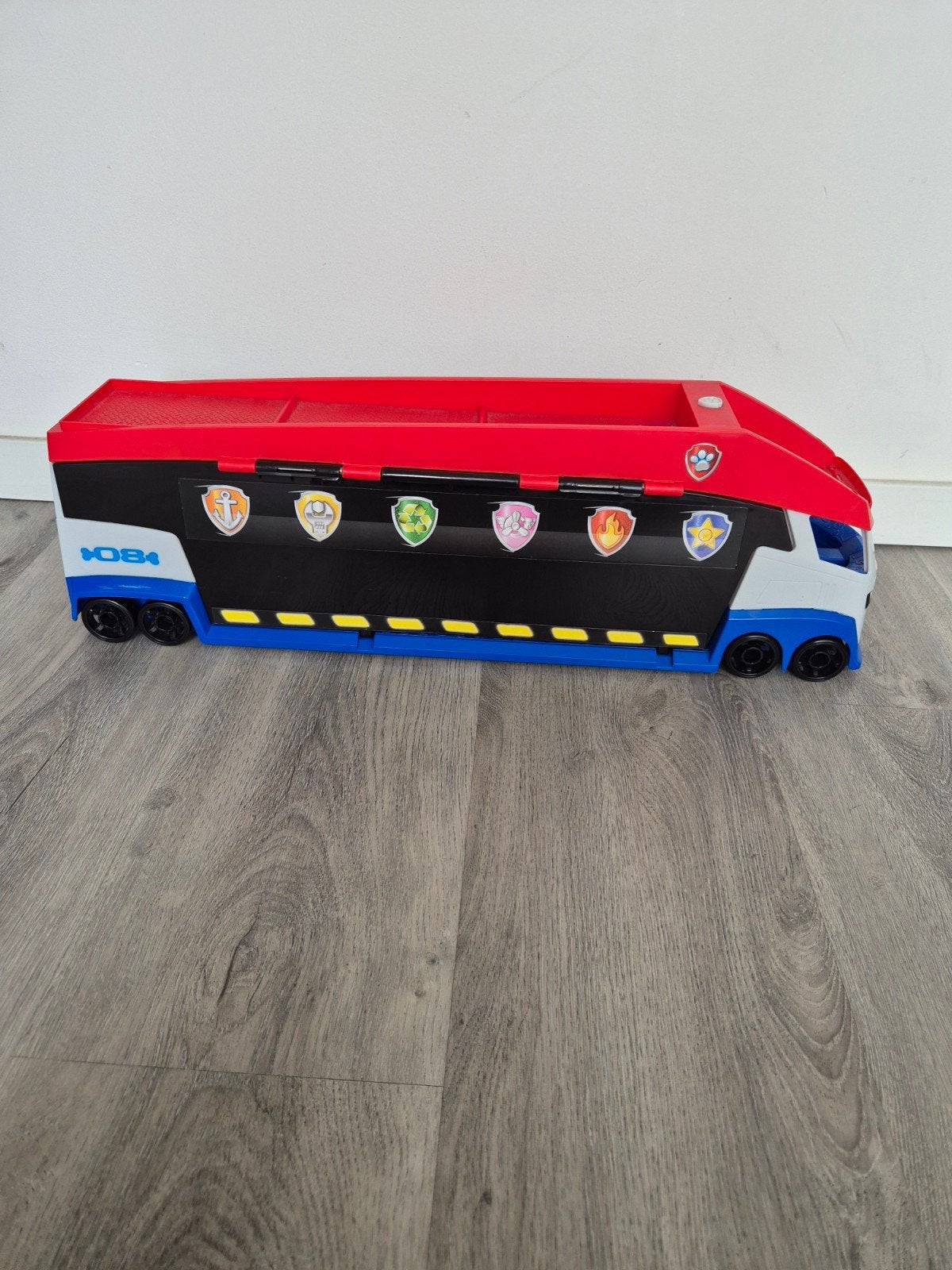Paw Patrol speelgoedset: transporter, figuren en voertuigen, Kinderen en Baby's, Speelgoed | Speelgoedvoertuigen, Ophalen, Gebruikt