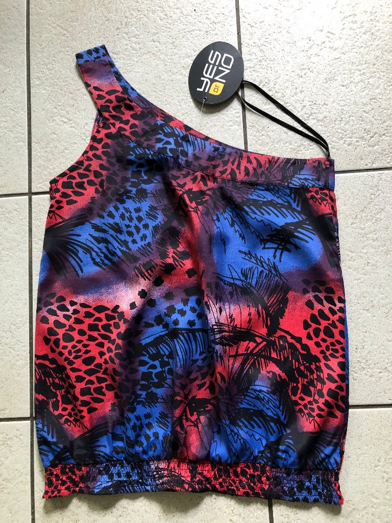 Nieuwe top Yes or No met één schouderband maat L, Kleding | Dames, Blauw, Yes or No, Maat 42/44 (L), Nieuw