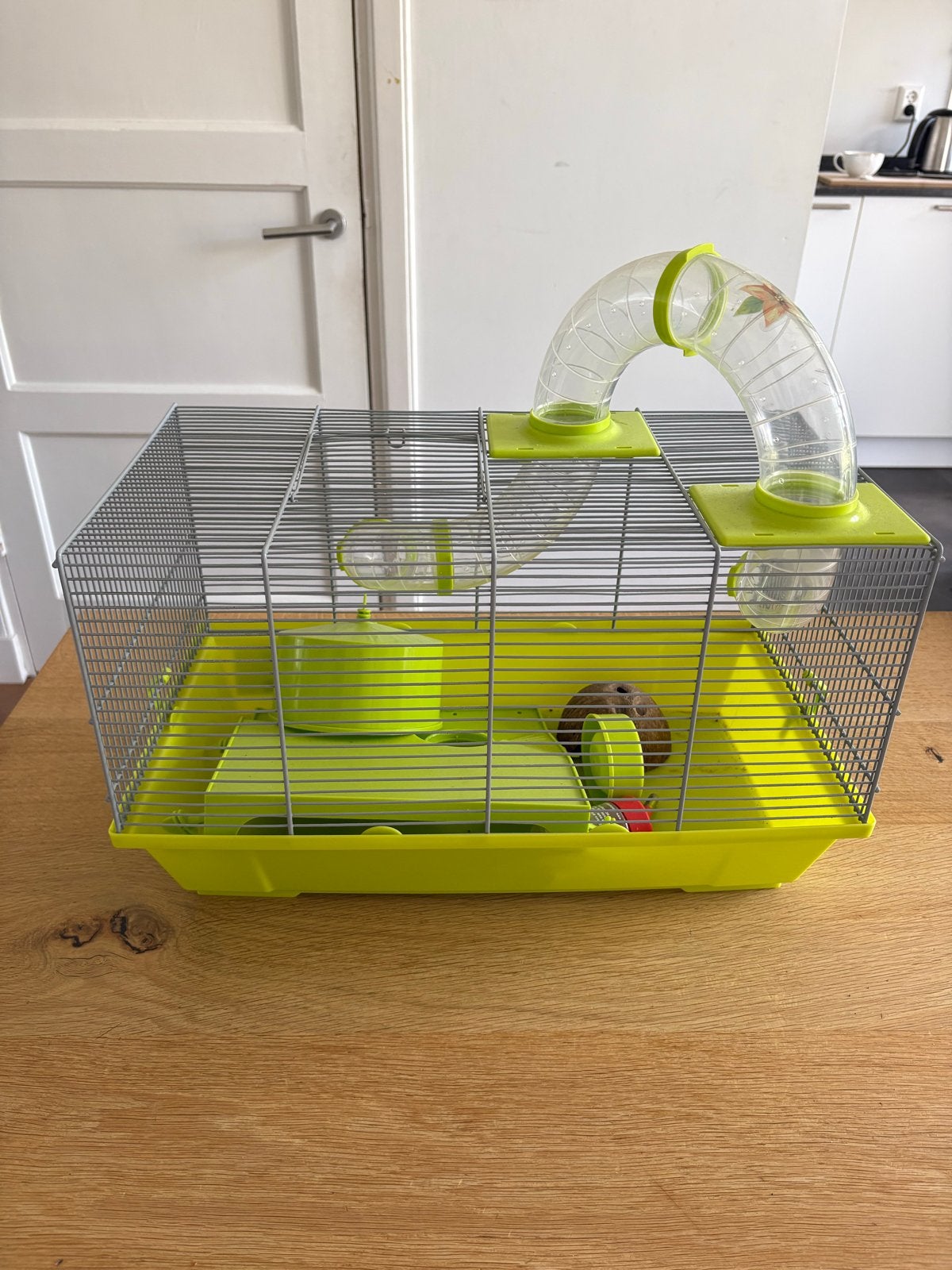 Hamsterkooi met alle benodigdheden, Dieren en Toebehoren, Ophalen, Zo goed als nieuw, Loopwiel of Rad
