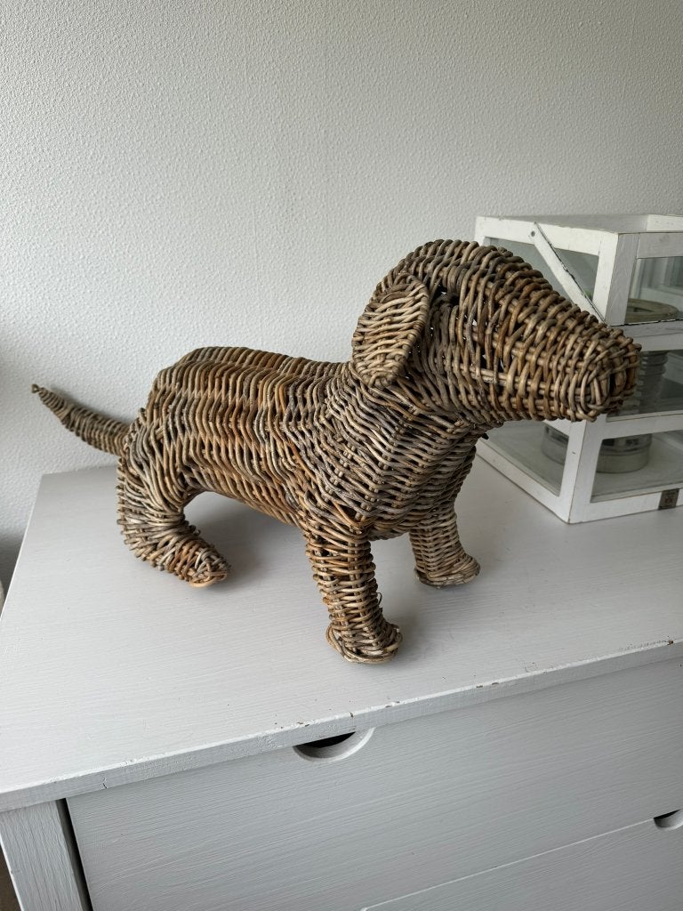 ZGAN > Riviera Maison Dachshund / 68x29x23 cm, Verzenden, Zo goed als nieuw, Bruin, Overige materialen
