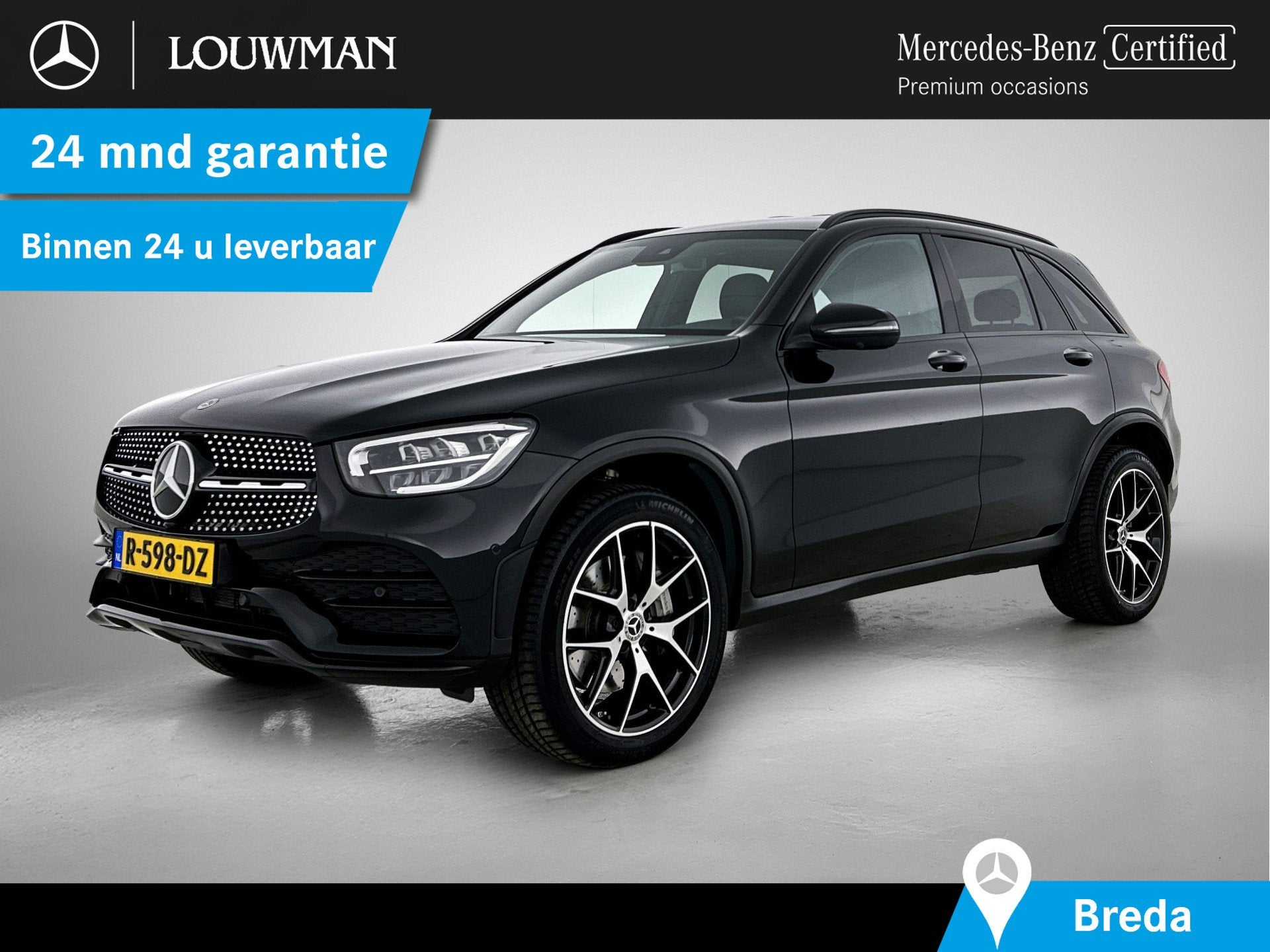 Mercedes-Benz GLC 300e 4MATIC Business Solution AMG | 360-, 12 maanden, 4 cilinders, 320 pk, Zwart