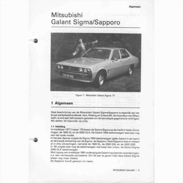 Mitsubishi Sigma Sapporo Vraagbaak losbladig 1976-1980 #1 Ne, Ophalen of Verzenden, Gelezen, Mitsubishi