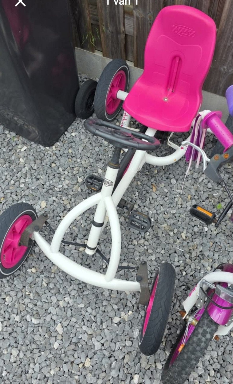 BERG Biky Loopfiets Roze/Wit, Ophalen, Gebruikt, Loopfiets