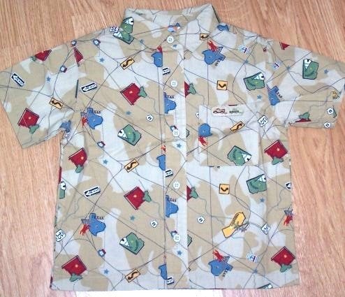 Lichtbruin Gymboree overhemd maat 86 *NIEUW* (1472), Kinderen en Baby's, Gymboree, Nieuw, Ophalen of Verzenden, Overhemdje of Bloesje