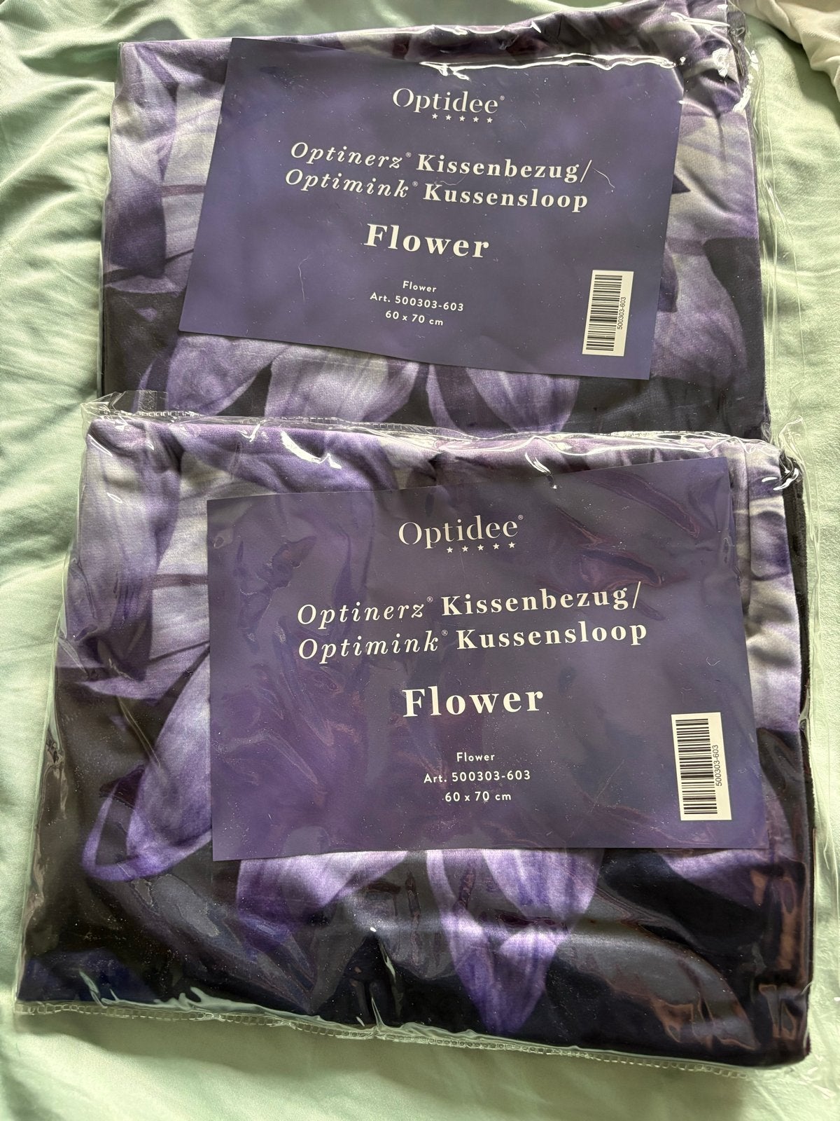 Optidee Optimink Kussensloop Flower 60x70 cm, Eenpersoons, Verzenden, Hoeslaken of Sloop, Paars