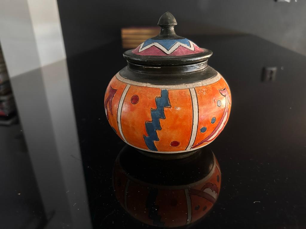 Vintage Pot - Handgeschilderd merk Artemis Copenhagen, Antiek en Kunst, Ophalen