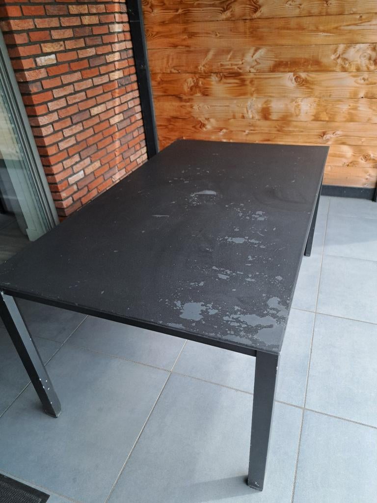 Kettler Cubic aluminium tuintafel 160x95 cm. - Antraciet, Tuin en Terras, Ophalen, Gebruikt, Rechthoekig