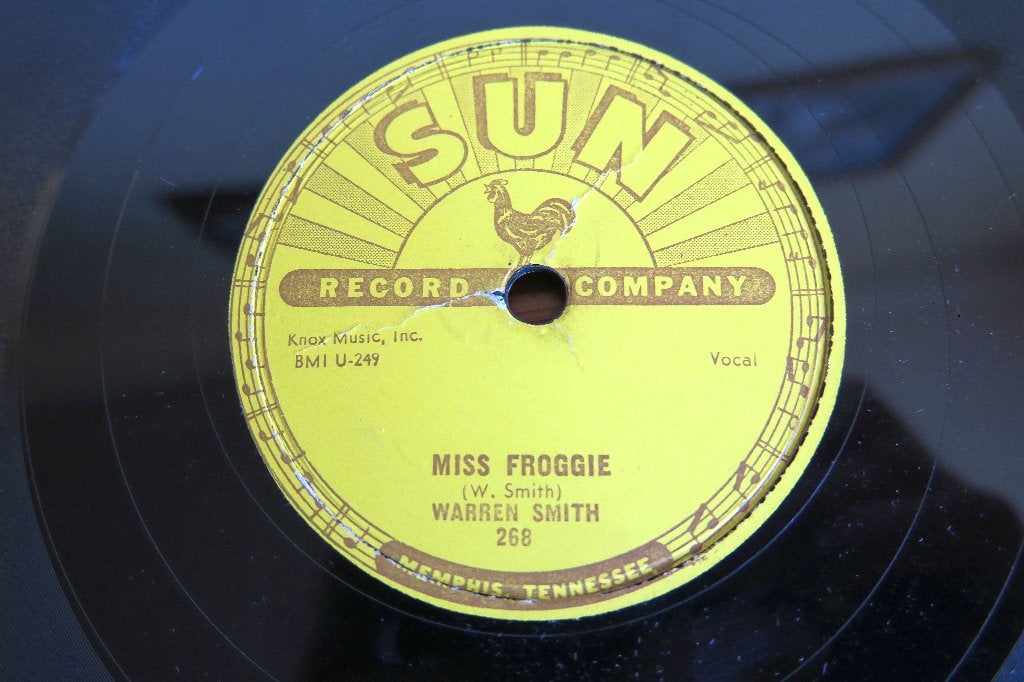 Warren Smith Miss froggie 78rpm 78 toeren jukebox wurlitzer, Gebruikt, 10 inch, Ophalen of Verzenden, Overige typen