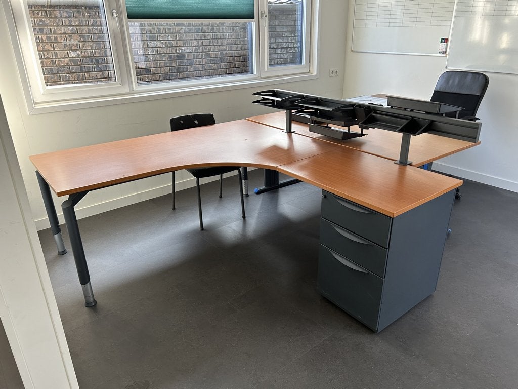 Bureau, Ophalen, Zwart, Gebruikt, Metaal