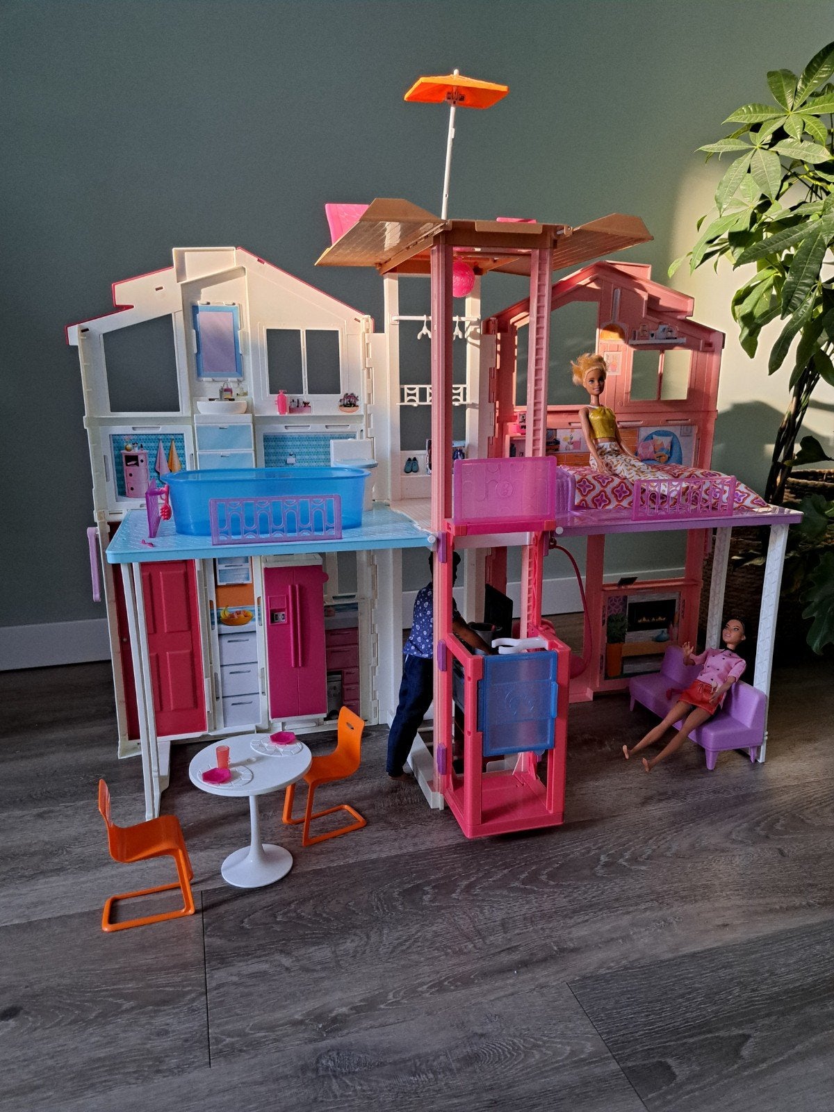 Barbiehuis inklapbaar, Ophalen, Gebruikt, Poppenhuis