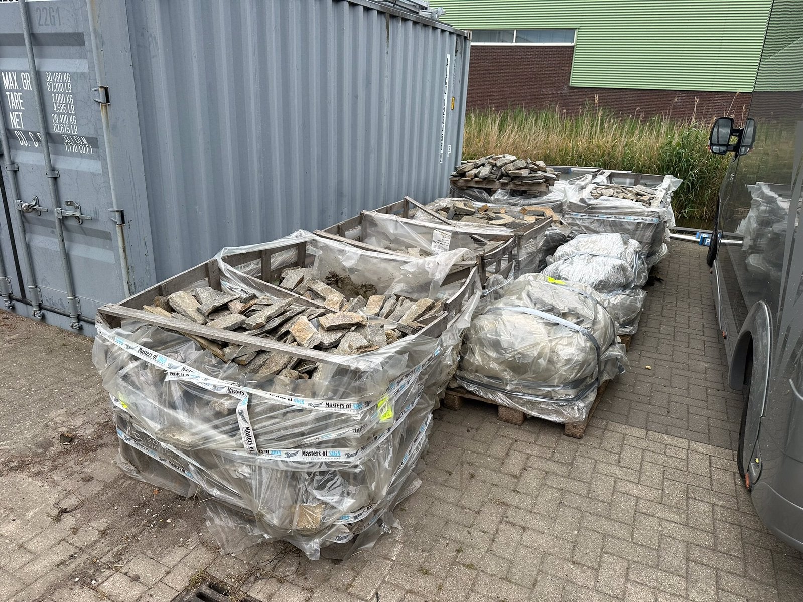 Natuursteen massief ca. 9 pallets, Ophalen, Nieuw