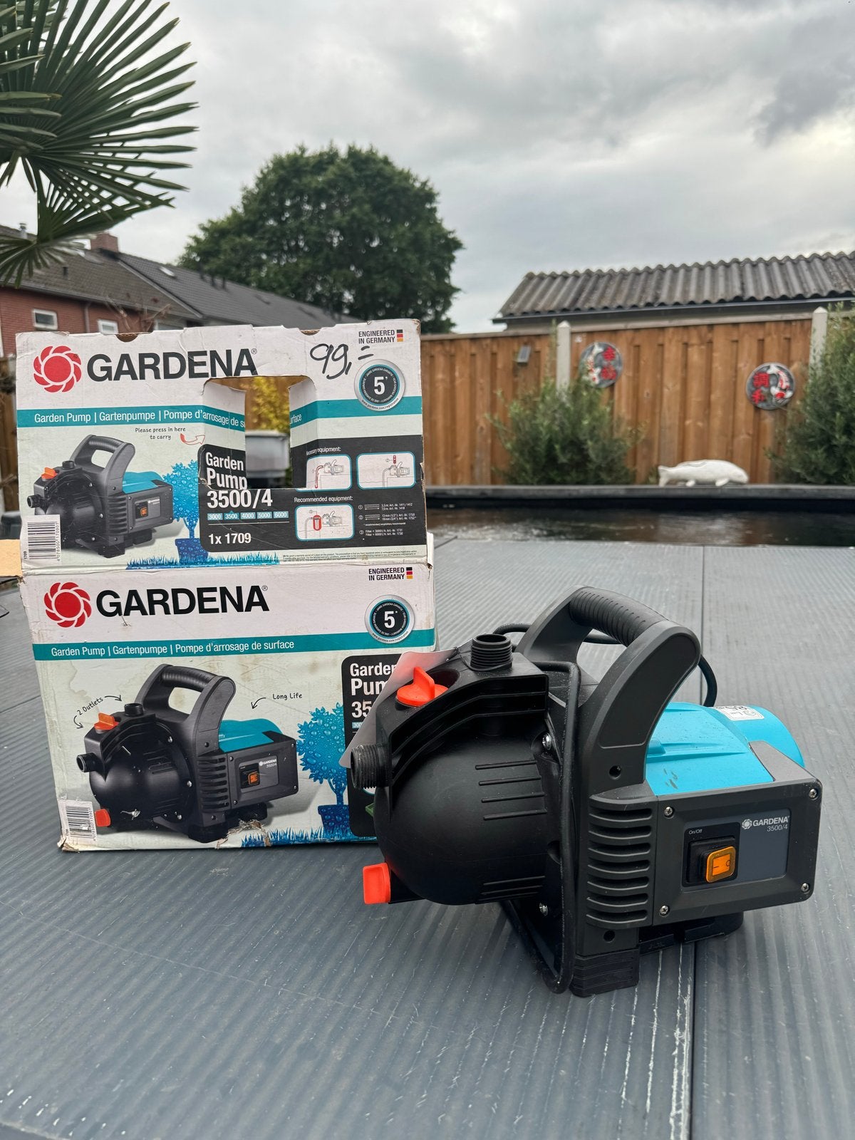 Gardena Tuinpomp 3500/4 - Nieuw in doos, Ophalen of Verzenden, Nieuw, Elektrisch, Besproeiingspomp