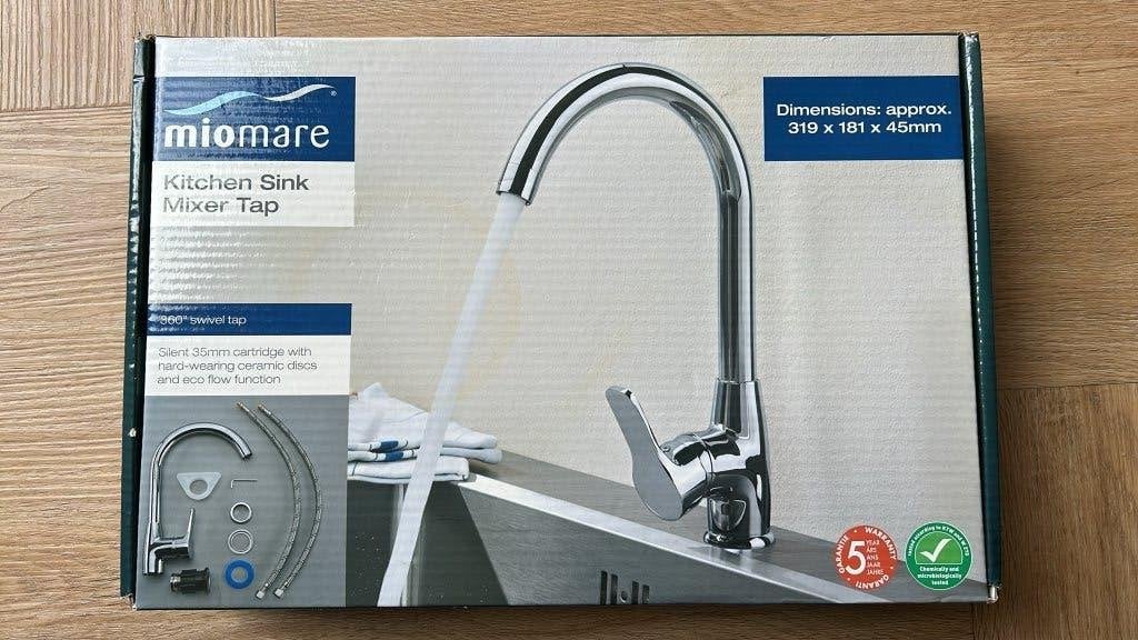 Nieuwe Mionare keukenkraan chroom – 360 draaibaar, Ophalen of Verzenden, Nieuw, Chroom, Kraan