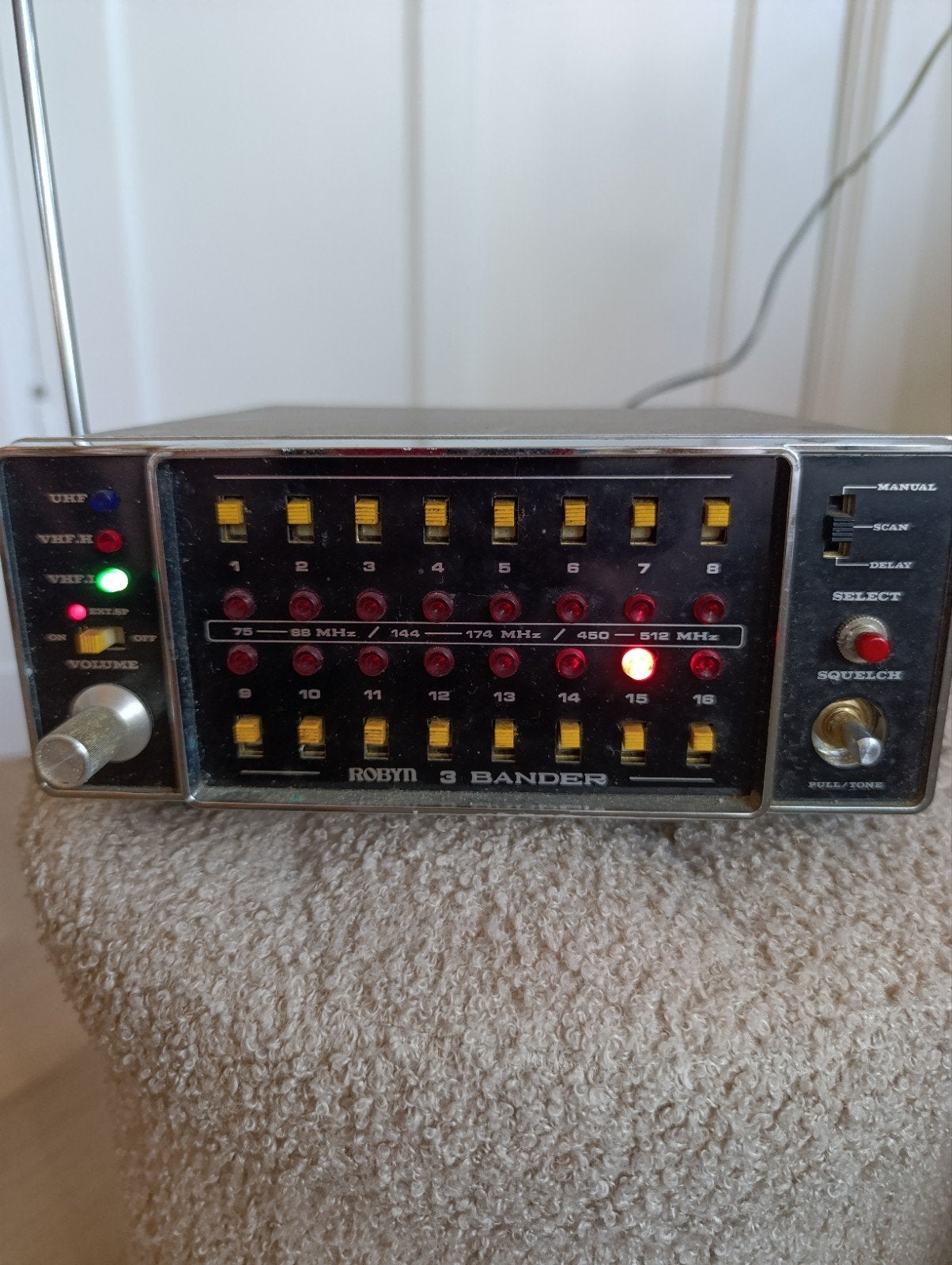 Robyn 3 Bander Kristalontvanger - Vintage Scanner Radio, Ophalen of Verzenden, Gebruikt, Radio