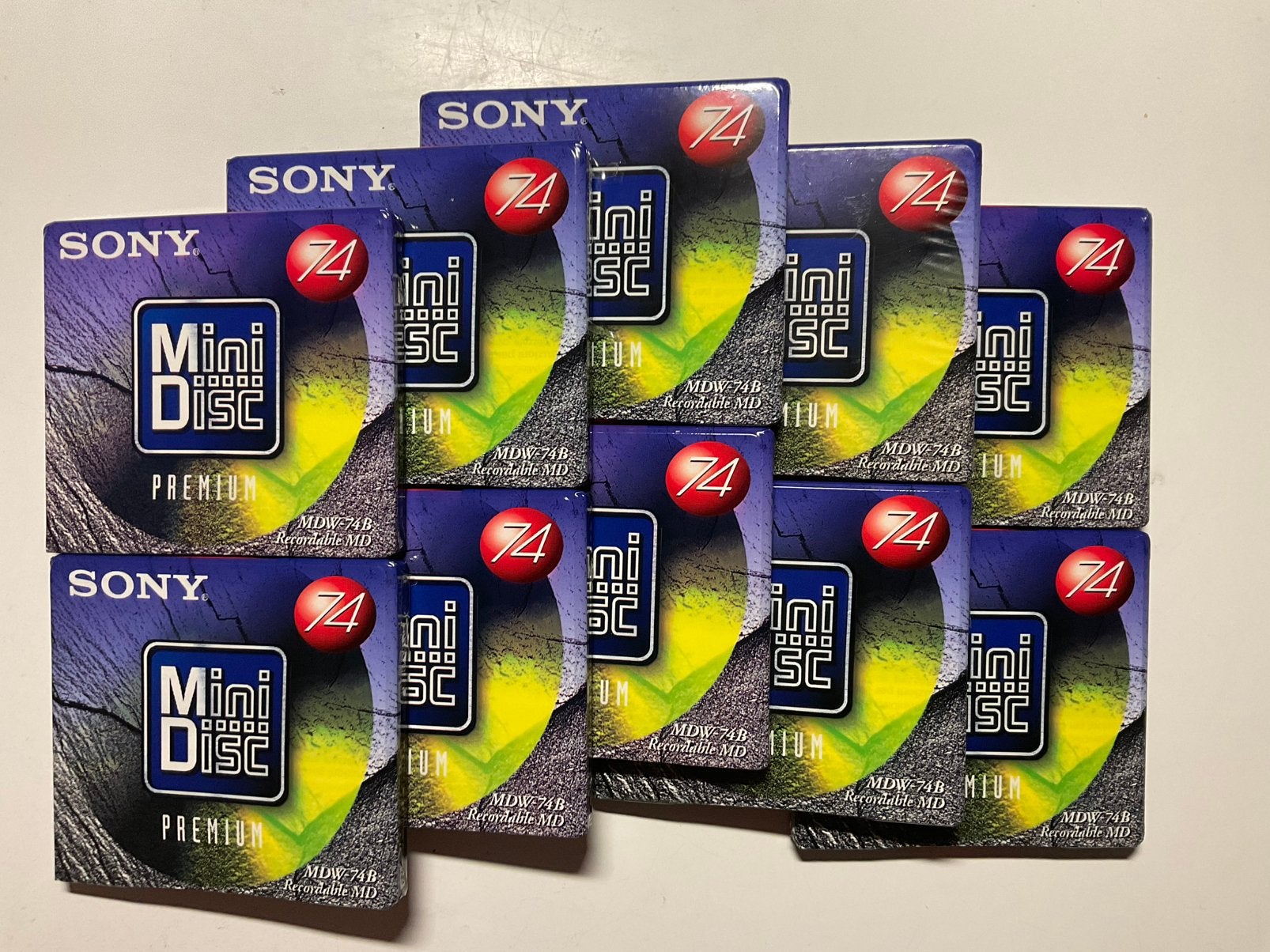 Minidisc’s. SONY PREMIUM  MDW 74. 10x nieuw in verp. 74 min, Ophalen of Verzenden