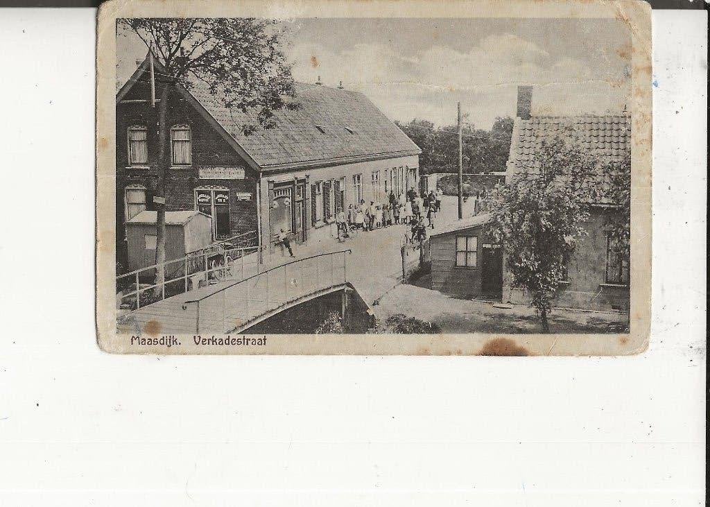 Maasdijk Verkadestraat R Lock, Verzamelen, Ansichtkaarten | Nederland, Ophalen of Verzenden, Gelopen, Zuid-Holland