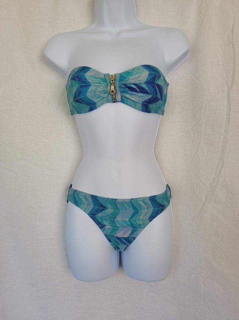 Gave blauwe strapless bikini mt 38 merk H&M, Kleding | Dames, Blauw, ., Ophalen of Verzenden, Zo goed als nieuw