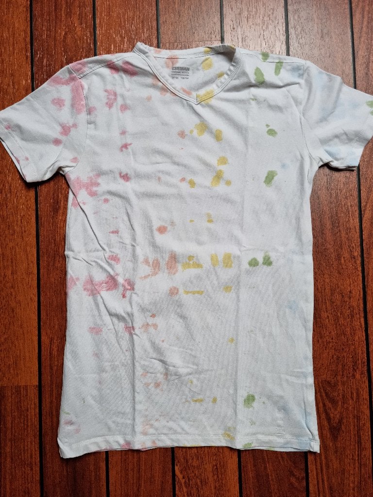 TIE DYE shirt maat 158/164 ** LEUK UNIEK SHIRT **, Ophalen of Verzenden, Gebruikt, Meisje, Shirt of Longsleeve