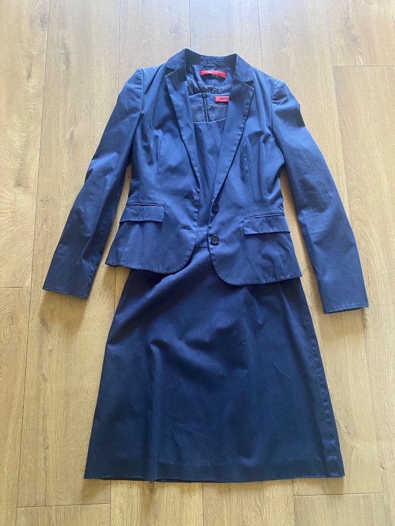 Hugo dames jurk & colbert, blauw maat 34, Kleding | Dames, Jurken, Ophalen, Blauw, Maat 34 (XS) of kleiner, Gedragen