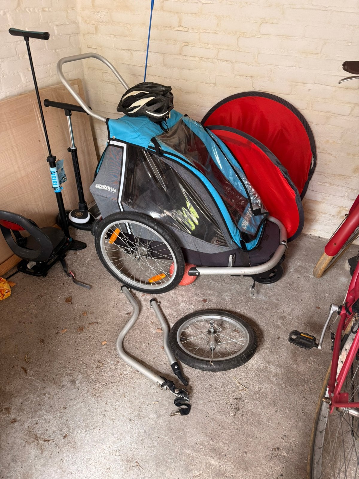 Croozer kids1 Fietskar met de vlag, Ophalen, Gebruikt, Kinderkar, 20 tot 40 kg