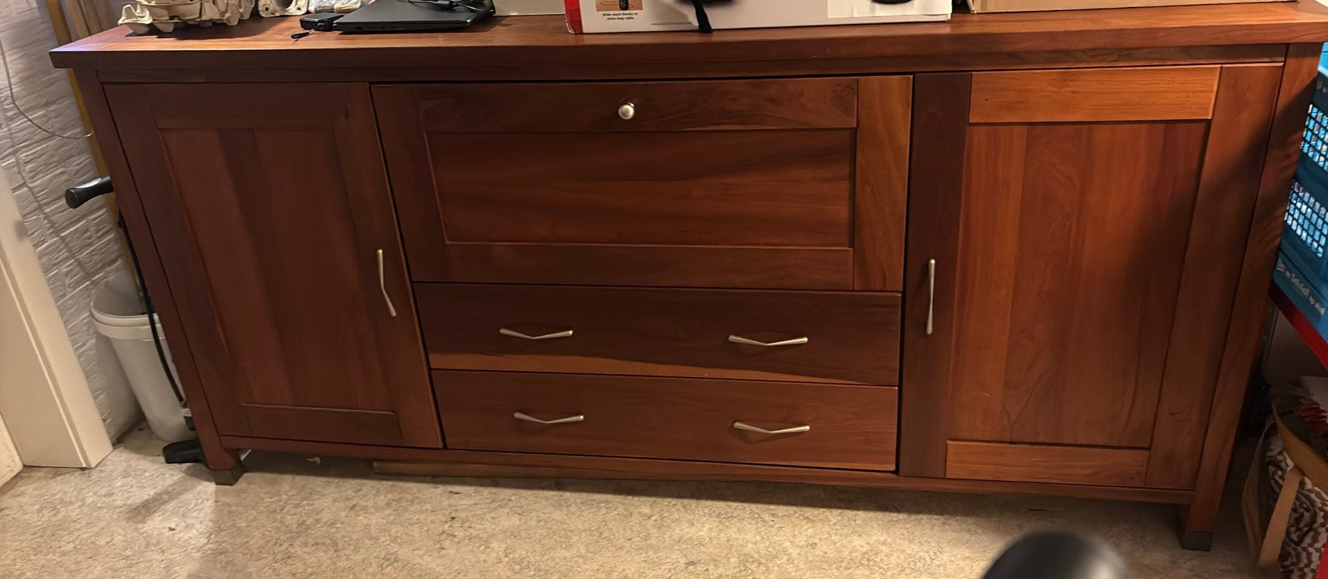Dressoir Kersenhout in de olie GRATIS, Ophalen, Gebruikt, Met lade(s), 200 cm of meer
