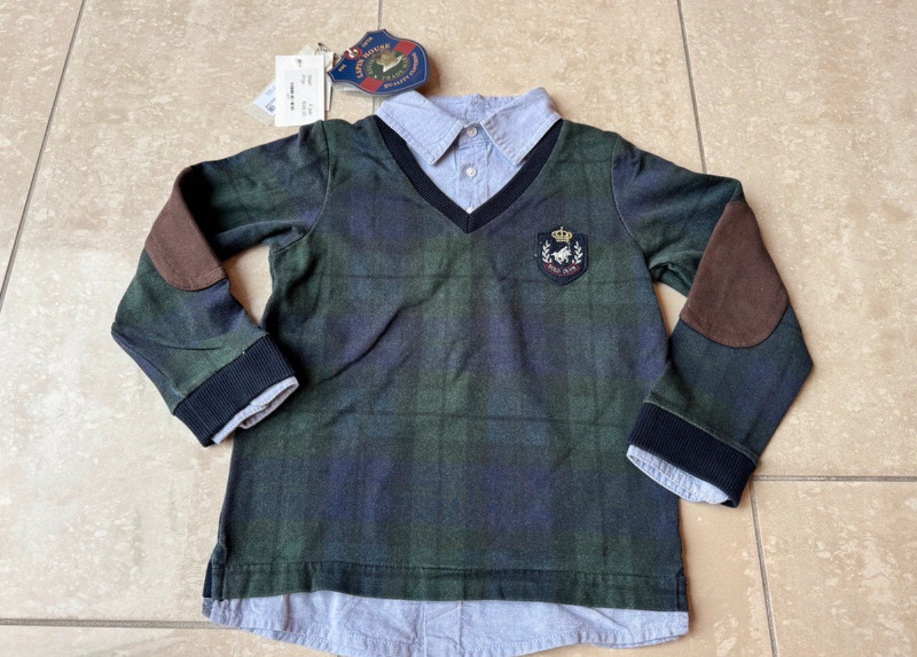 Lapin House trui met blouse stukje eraan vast maat 4 - 104, Ophalen of Verzenden, Zo goed als nieuw, Jongen, Trui of Vest