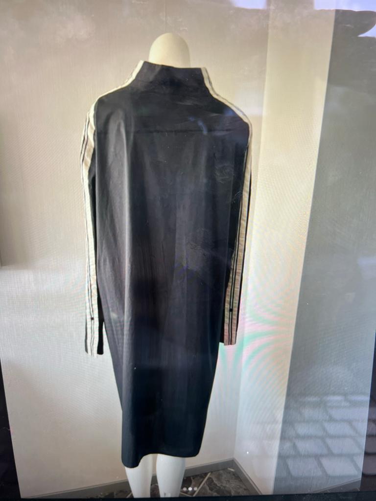 Annette Gortz jurk met strepen- katoen mt L -42/44, Kleding | Dames, Zwart, Maat 42/44 (L), Ophalen of Verzenden, Zo goed als nieuw