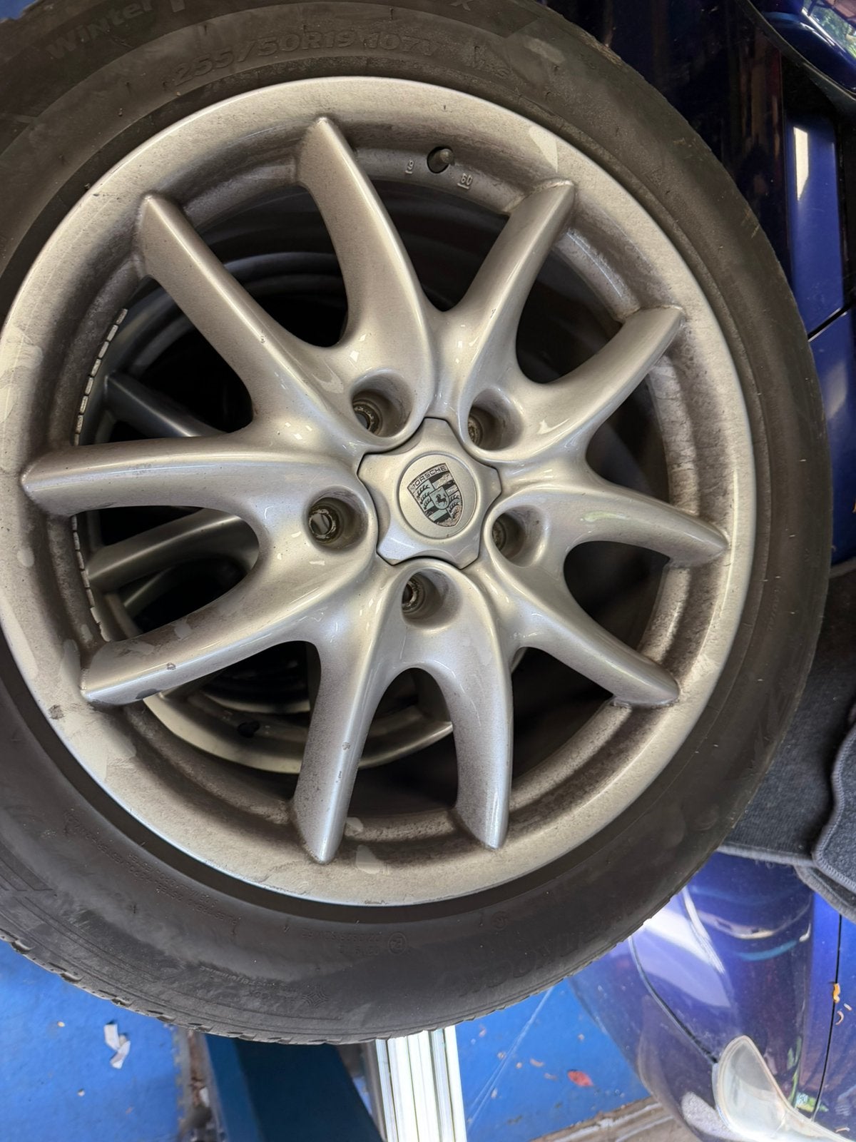 Winterset porsche cayenne 19 inch, Ophalen, 19 inch, Winterbanden, Banden en Velgen