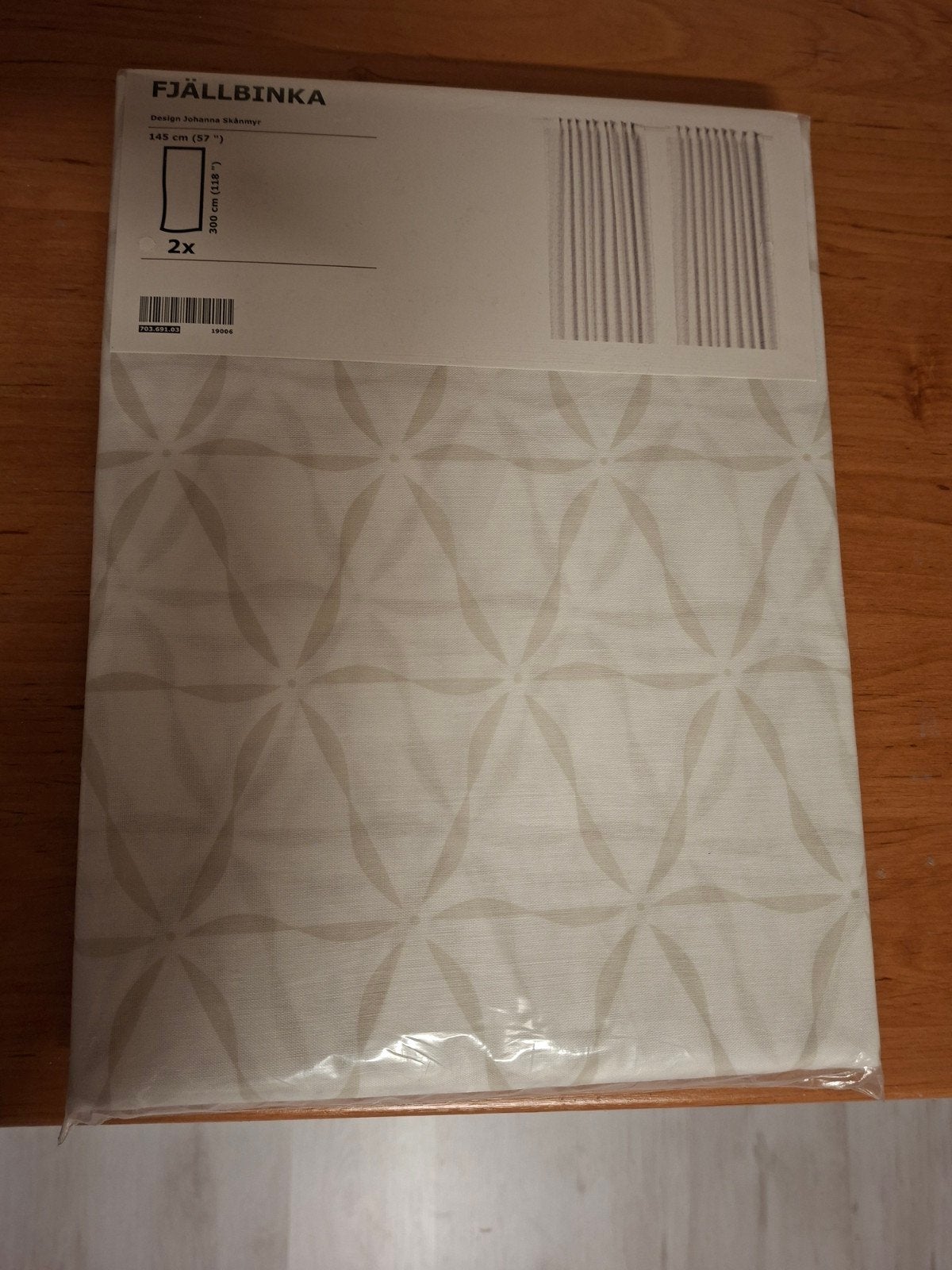 IKEA FJÄLLBINKA Gordijnen - Nieuw in verpakking, 100 tot 150 cm, Modern, Scandinavisch, 200 cm of meer, Nieuw
