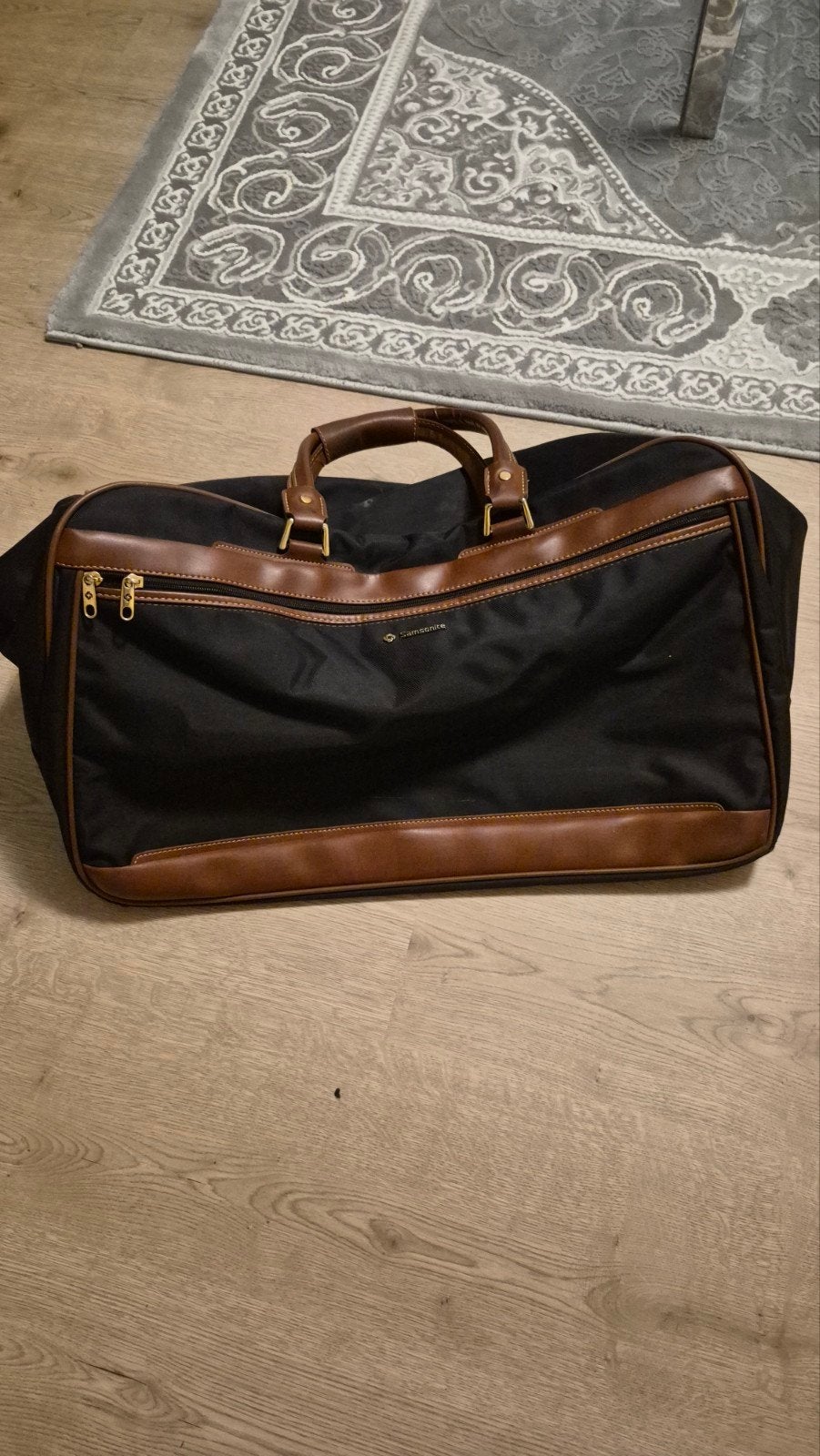 Samsonite reistassen zwart met bruine accenten, Ophalen, 30 cm of meer, Gebruikt, Zwart