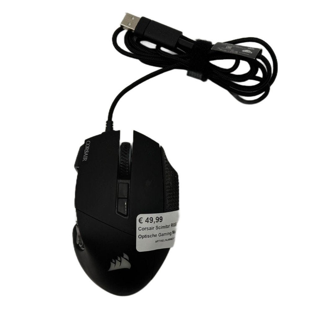 Corsair Scimitar RGB Elite Optische Gaming Muis |, Computers en Software, Muizen, Muis, Gaming muis, Dordrecht@usedproducts.nl