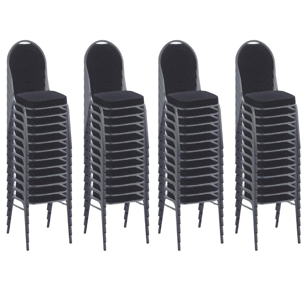 Stapelbare stackchair stoelen - kleur zwart €22,50 incl btw, Ophalen, Gebruikt, Meubilair