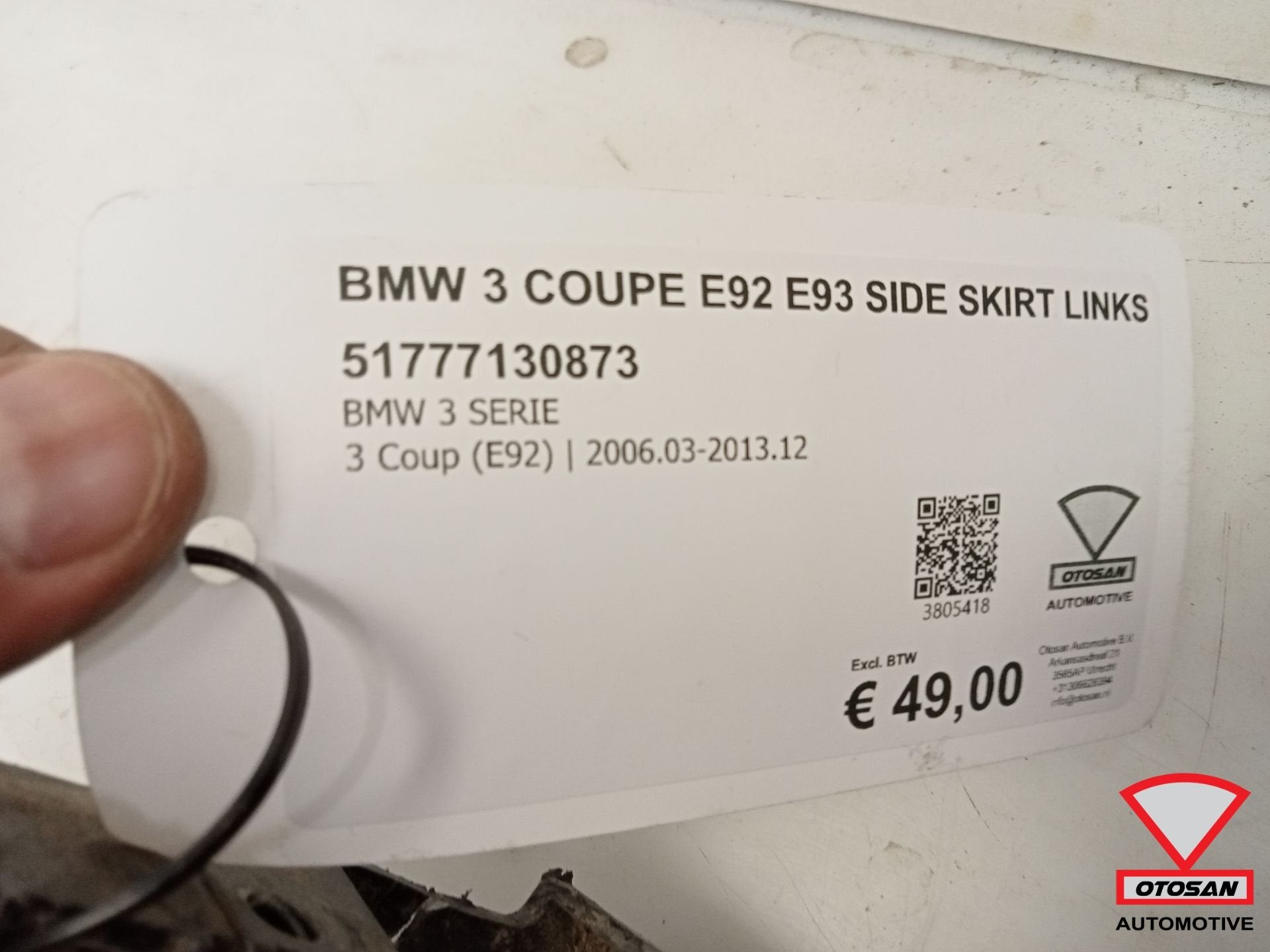 BMW 3 Coupe E92 E93 Side Skirt Origineel! Links 51777130873, Petuelring 130
80788  Munich, DE, Gebruikt, Info@bmw.de, Links