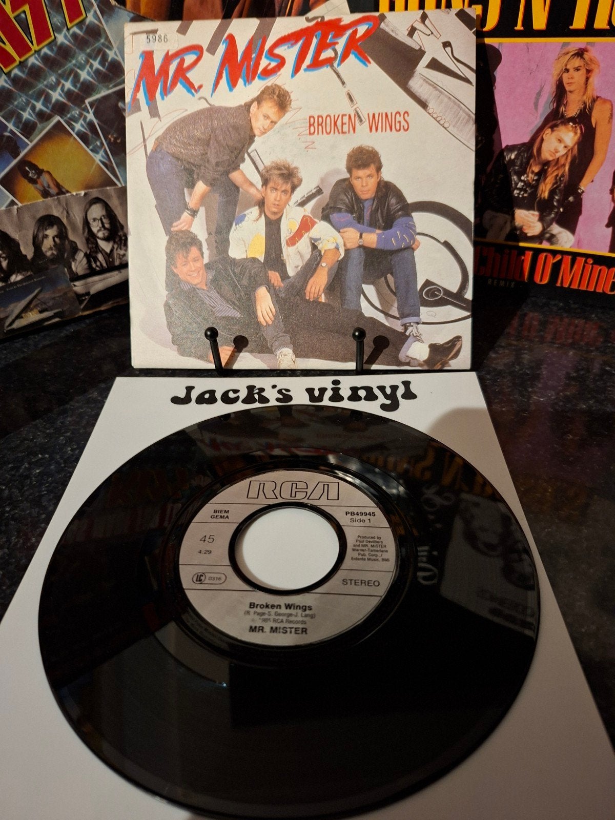 Mr. Mister - Broken Wings (7 inch vinyl single)1985, Cd's en Dvd's, Vinyl | Pop, Ophalen of Verzenden, Zo goed als nieuw, 7 inch