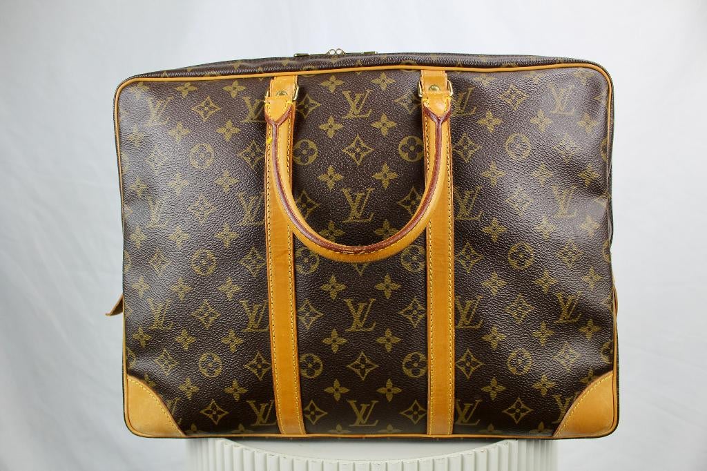 Louis Vuitton Porte Documents - 1107, Bruin, Aktetas of Boekentas, Ophalen of Verzenden, Lv