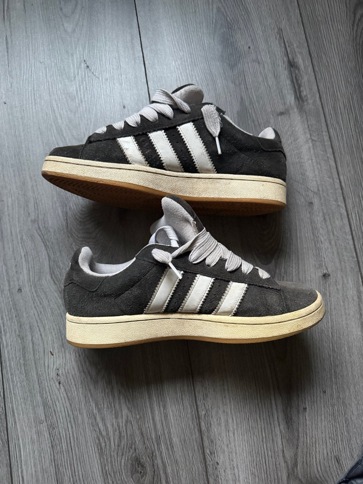 Adidas Campus sneakers - Grijs/Wit, Verzenden, Zwart, Sneakers of Gympen, Gedragen