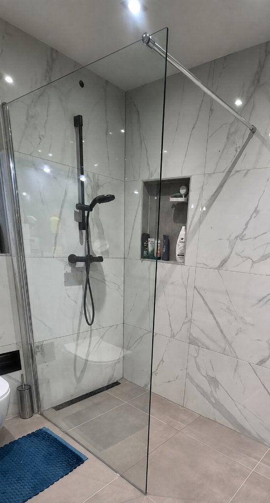 Douchewand glas 120x200, Ophalen, Gebruikt, Glas, Douche