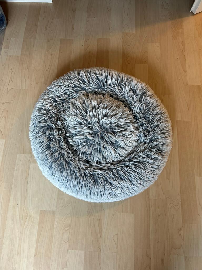 Donut hondenmand, Dieren en Toebehoren, Ophalen, Zo goed als nieuw, Pluche