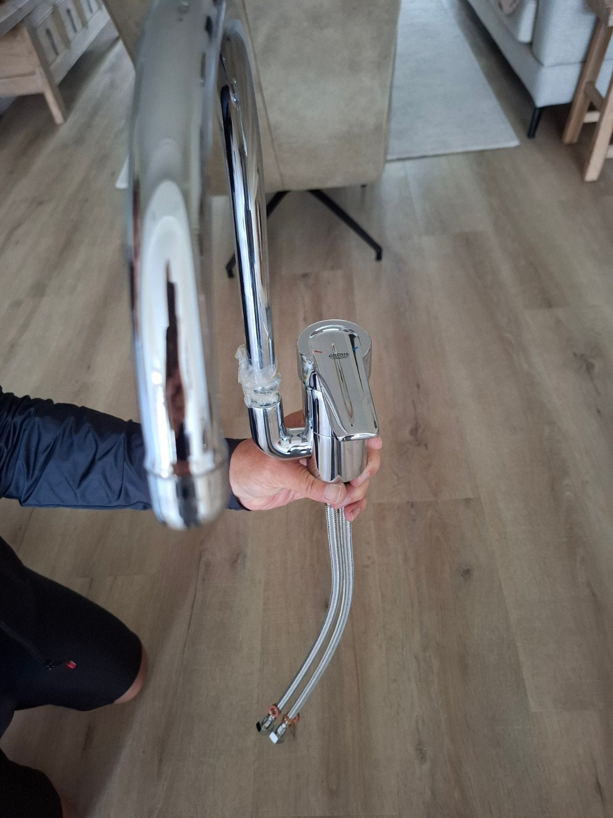 Nieuwe Grohe Eurostyle Keukenkraan met Hoge C-uitloop Chroom, Ophalen of Verzenden