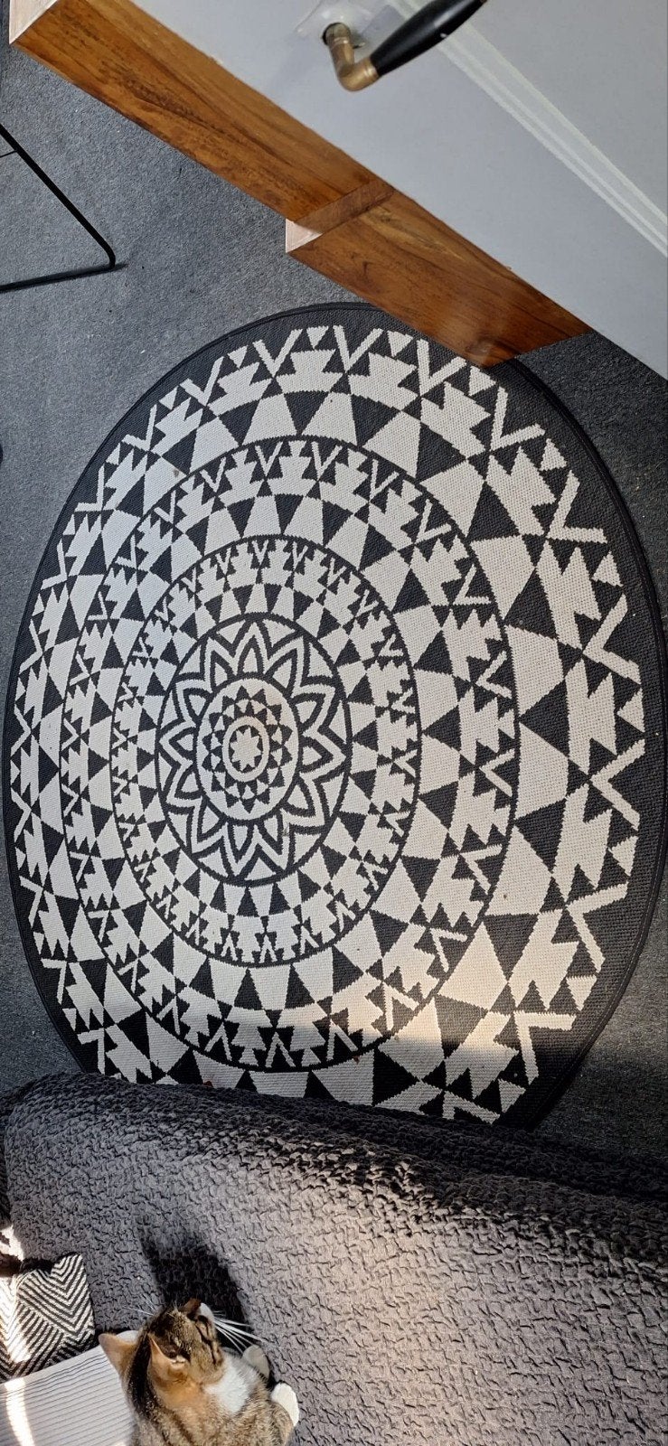 vloerkleed, Ophalen, Gebruikt, Rond, 200 cm of meer