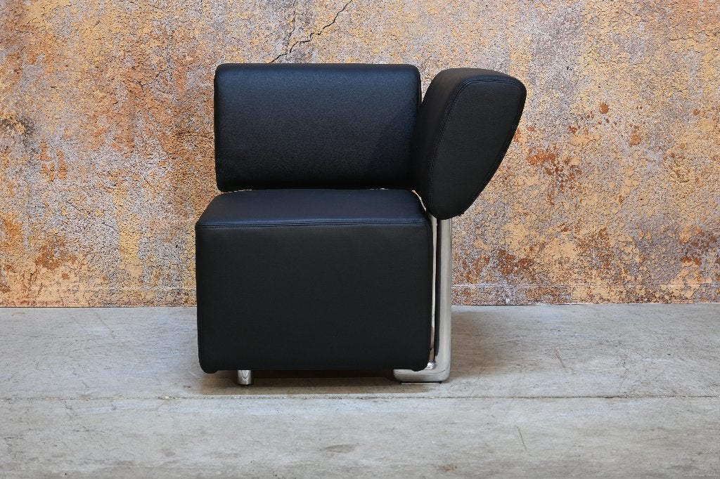 NIEUW beklede zwarte leren COR Clou design fauteuil, Nieuw, 75 tot 100 cm, Ophalen of Verzenden, COR