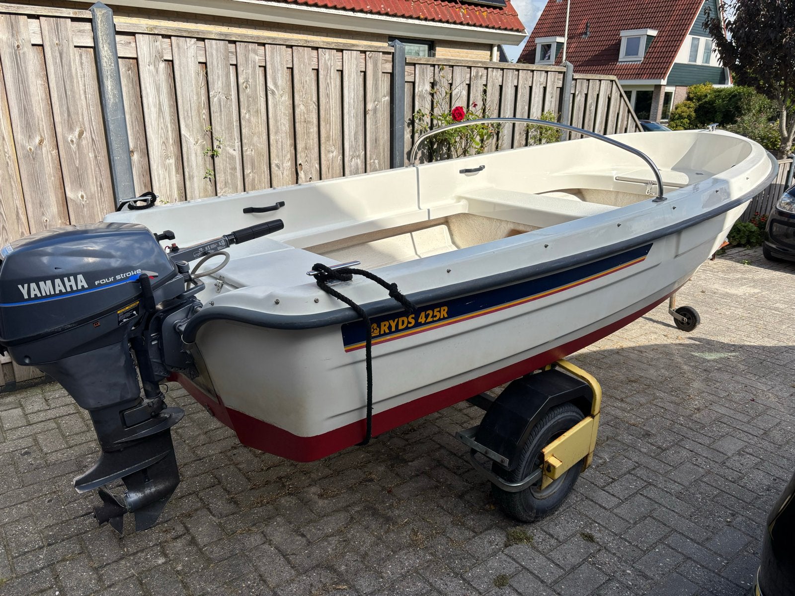 Ryds 425R met Yamaha 8pk 4-takt buitenboordmotor, Watersport en Boten, Overige merken, Gebruikt, Buitenboordmotor, Trailer