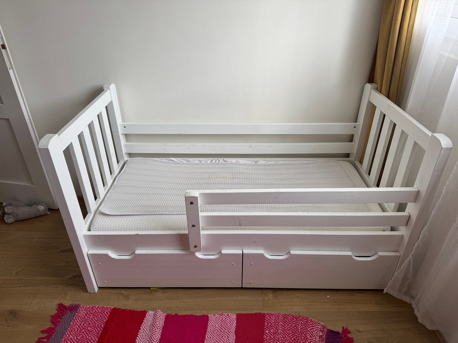 Peuterbed Tim Rockwood 70x150 incl aerosleep matras, Kinderen en Baby's, Ophalen, 70 tot 85 cm, 140 tot 160 cm, Zo goed als nieuw