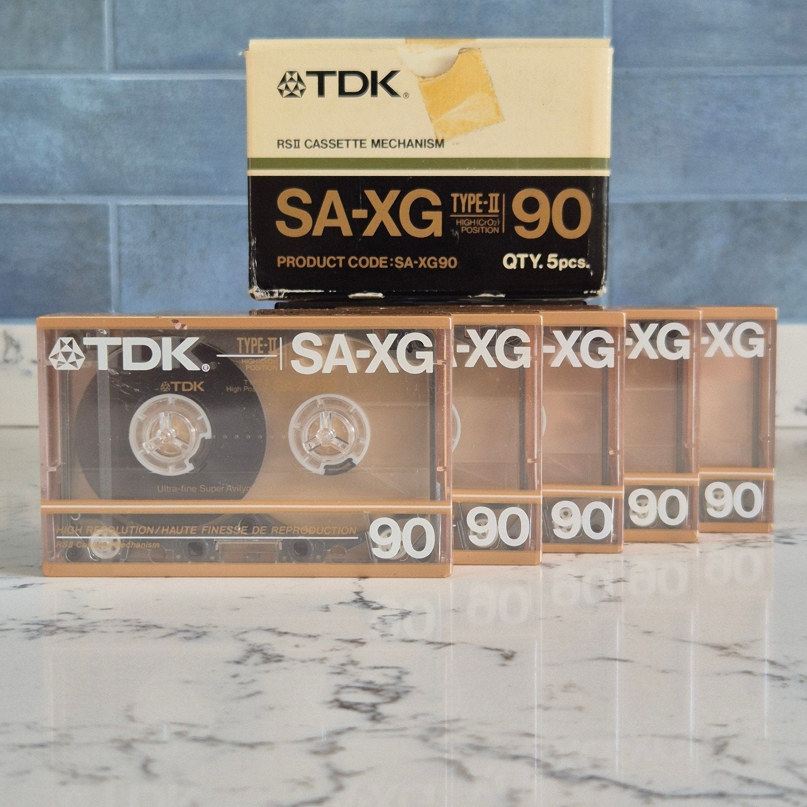 TDK SA-XG90 Super Avilyn 5 pack zeer zeldzaam, Cd's en Dvd's, Ophalen of Verzenden, Zo goed als nieuw, Overige genres, 2 t/m 25 bandjes