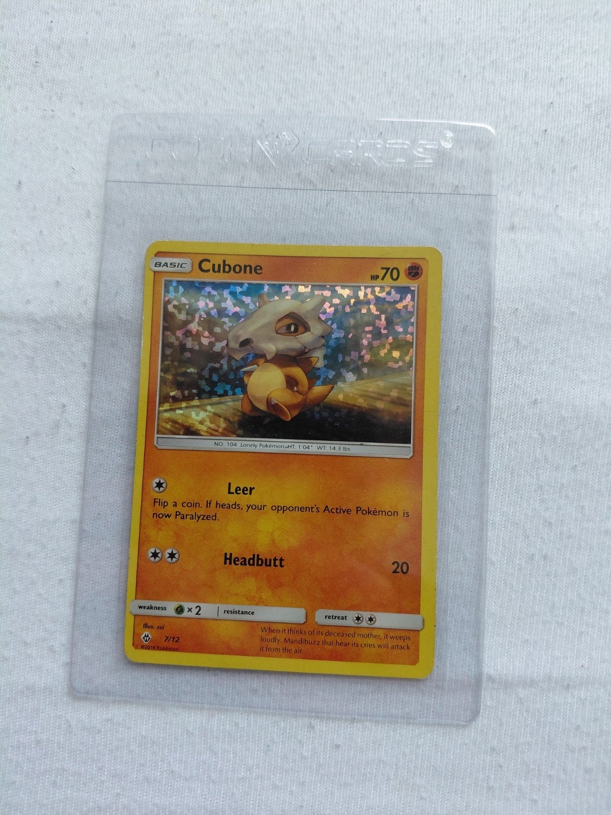 Pokémon Cubone macdonalds promo, Ophalen of Verzenden, Zo goed als nieuw, Losse kaart, Foil