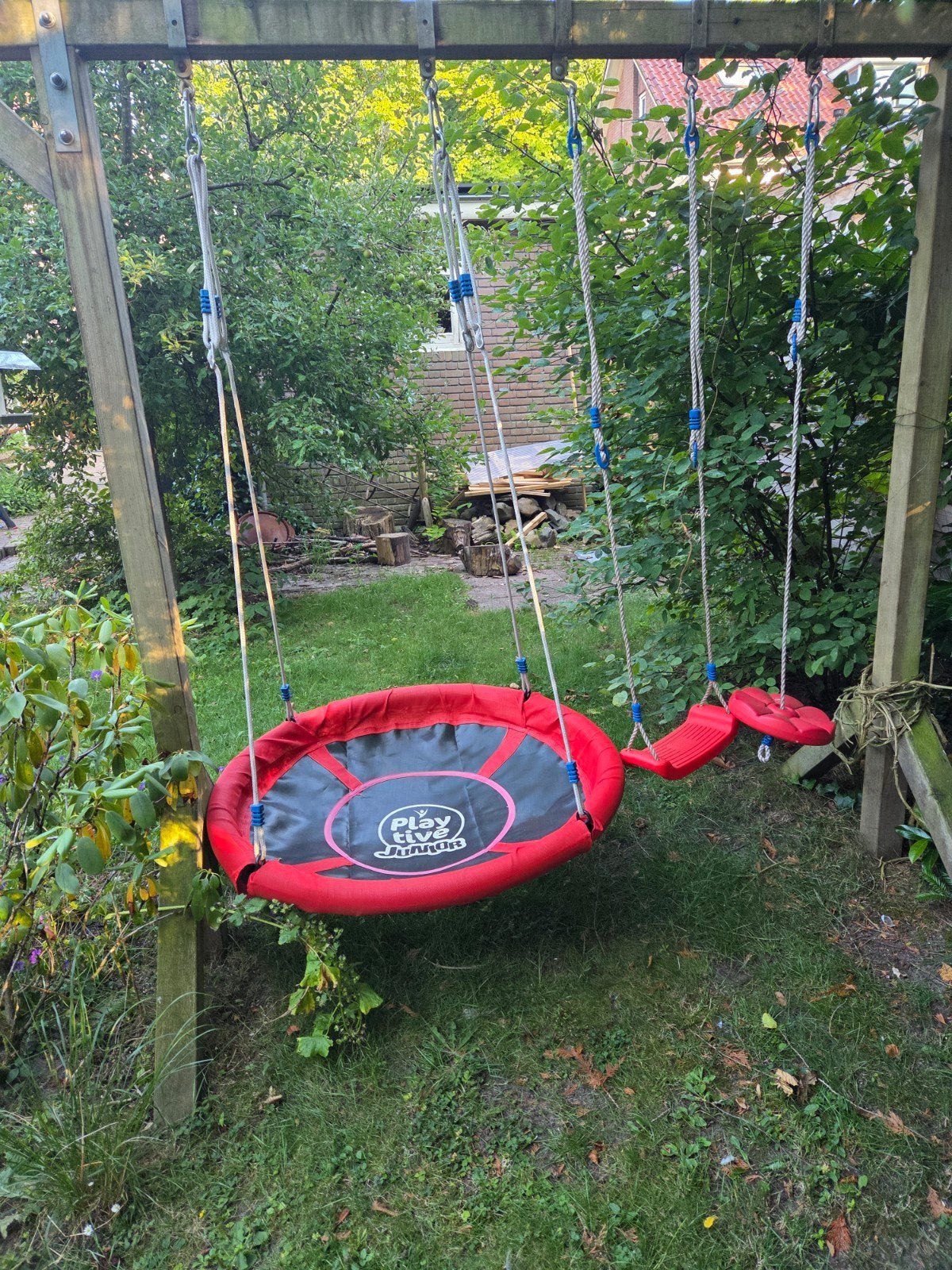 Schommelset: Schotel en Bandenschommel - Zo goed als nieuw, Kinderen en Baby's, Ophalen, Zo goed als nieuw, Schommel, Aanbouwonderdeel