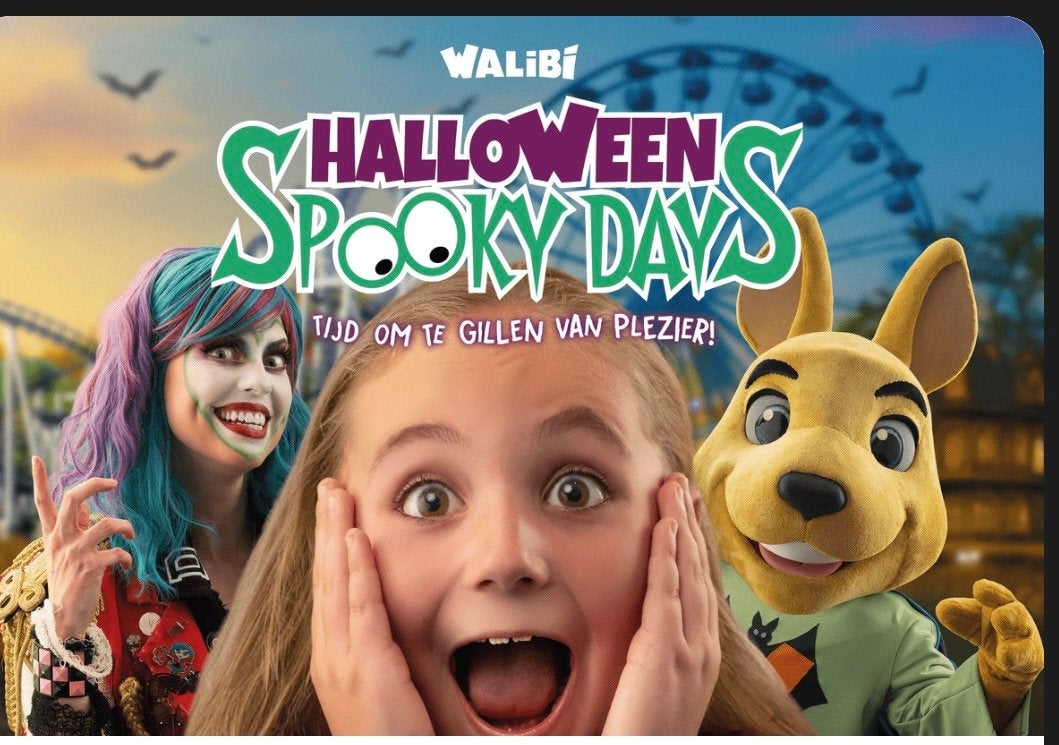 Walibi Holland tickets - 15 oktober - Halloween Spooky Days, Twee personen, Ticket of Toegangskaart