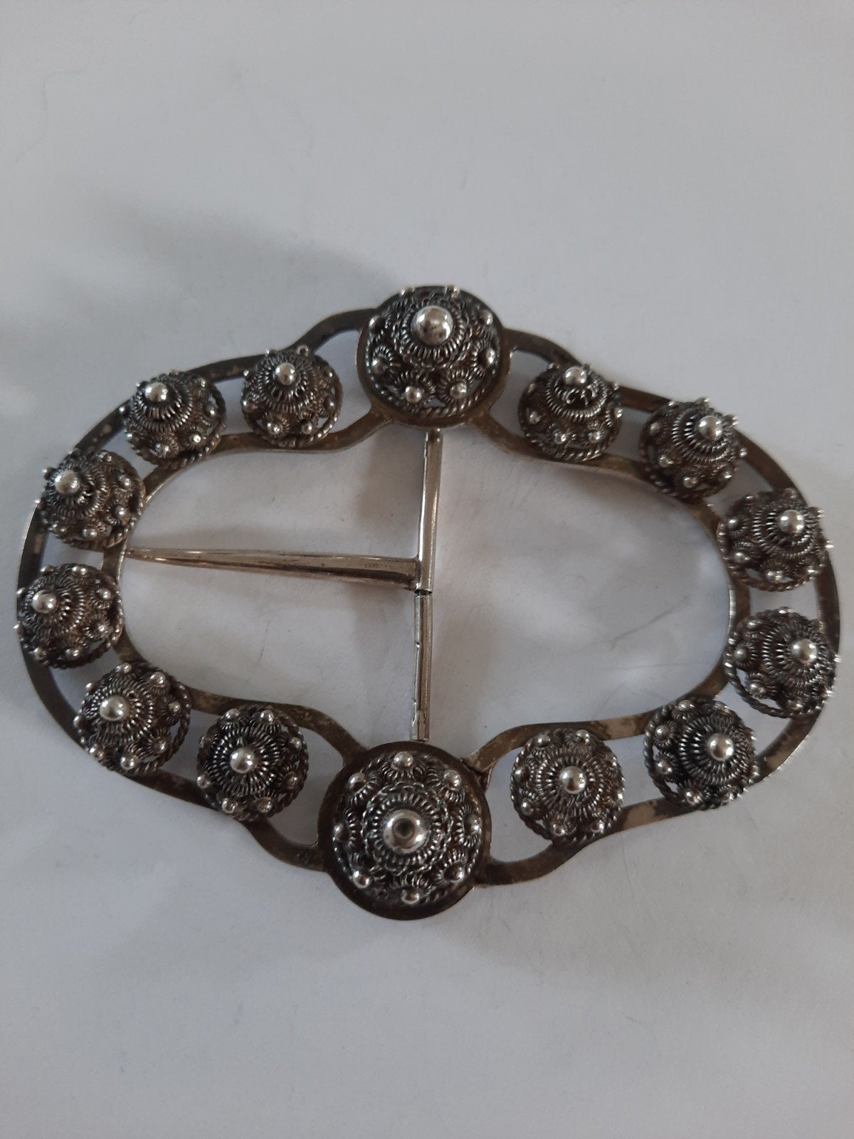 Antieke zilveren gesp, Zeeuwse sieraden, Ophalen of Verzenden, Zo goed als nieuw, Zilver, Zilver