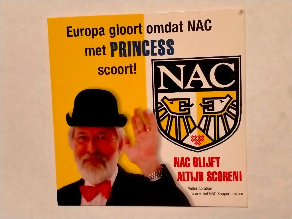 NAC Breda Vader Abraham Princess reclame cd single cd's, Verzamelen, Verzenden, Zo goed als nieuw, NAC Breda, Overige typen